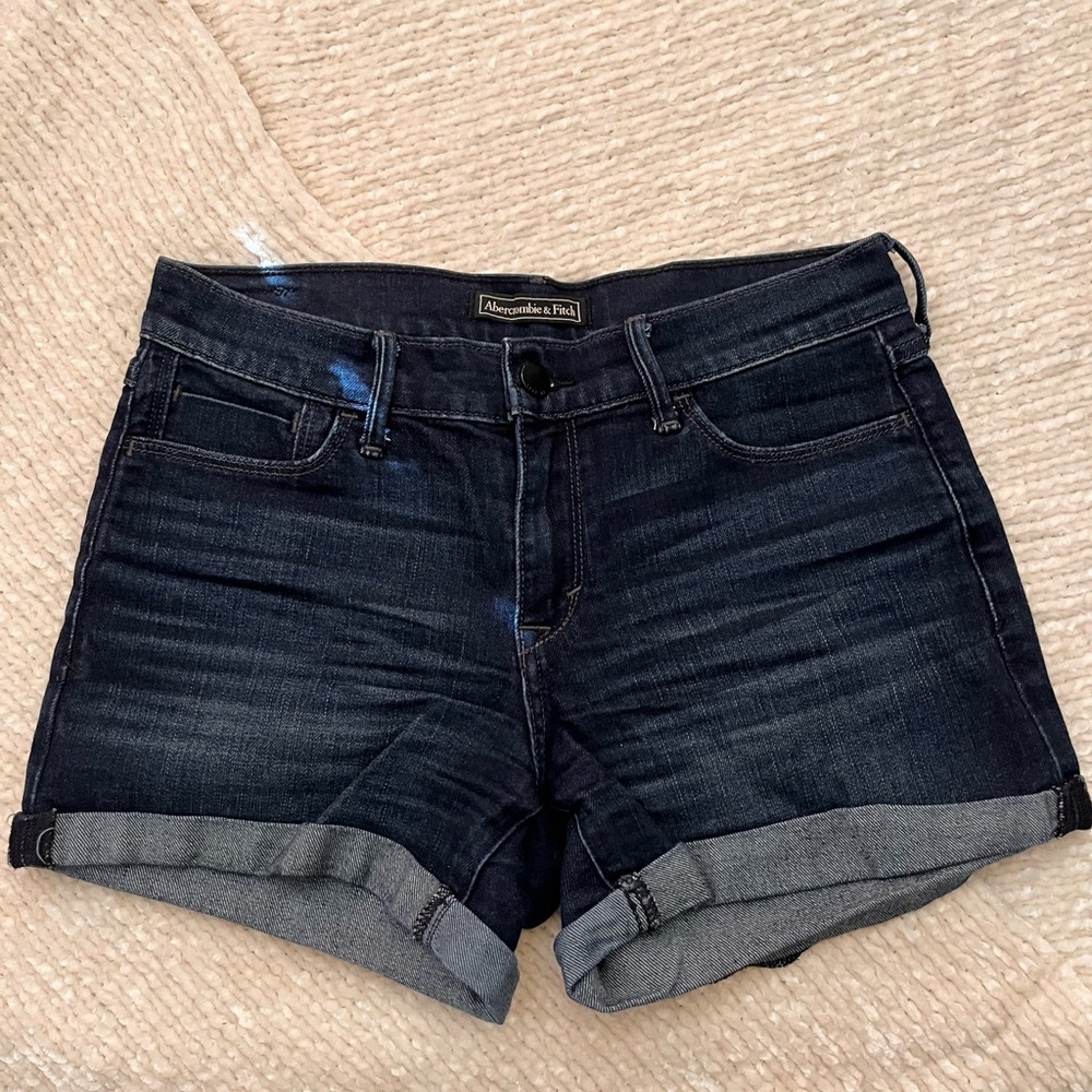 Abercrombie & Fitch Dark Wash Denim Shorts
